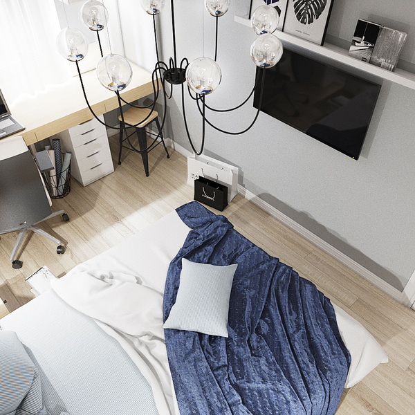 Дизайн спальни в скандинавском стиле