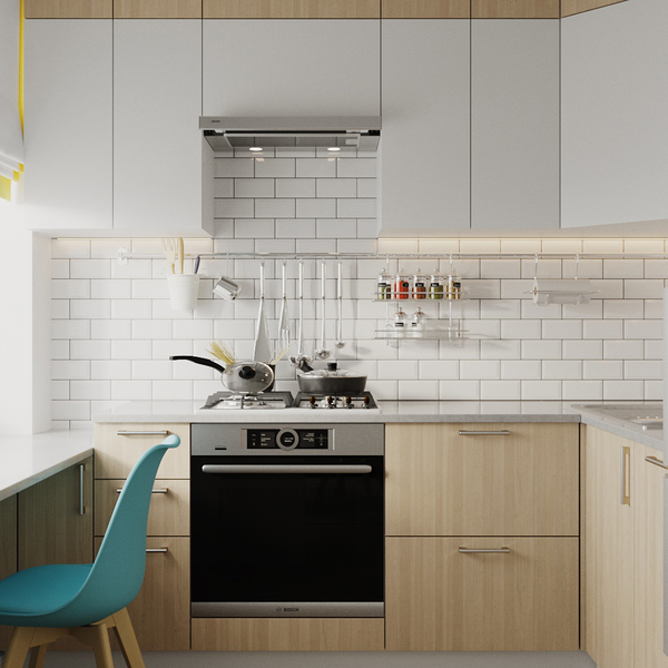 Дизайн кухни в типовой квартире