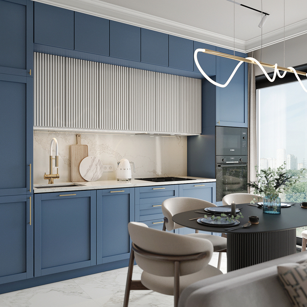 Дизайн трёшки 61 м² в City Bay: <br>стильный уют для семьи