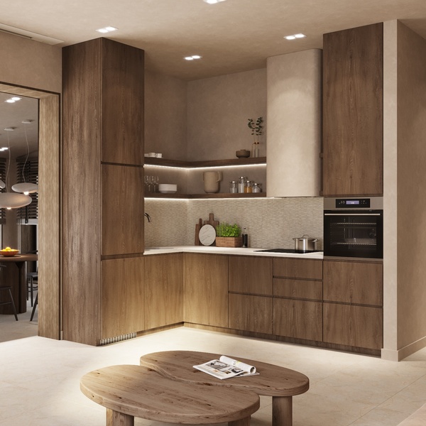 Дизайн кухни в стиле джапанди — спокойная атмосфера и комфорт