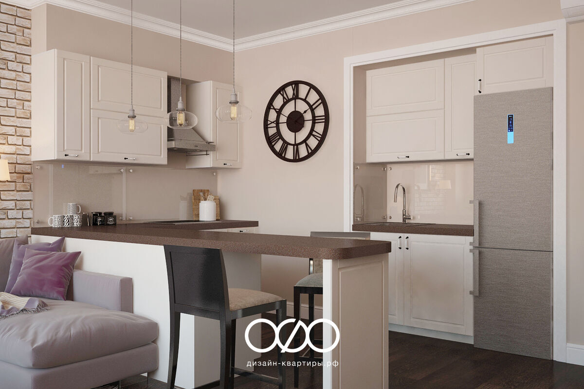 Дизайн кухни в стиле неоклассика для квартиры