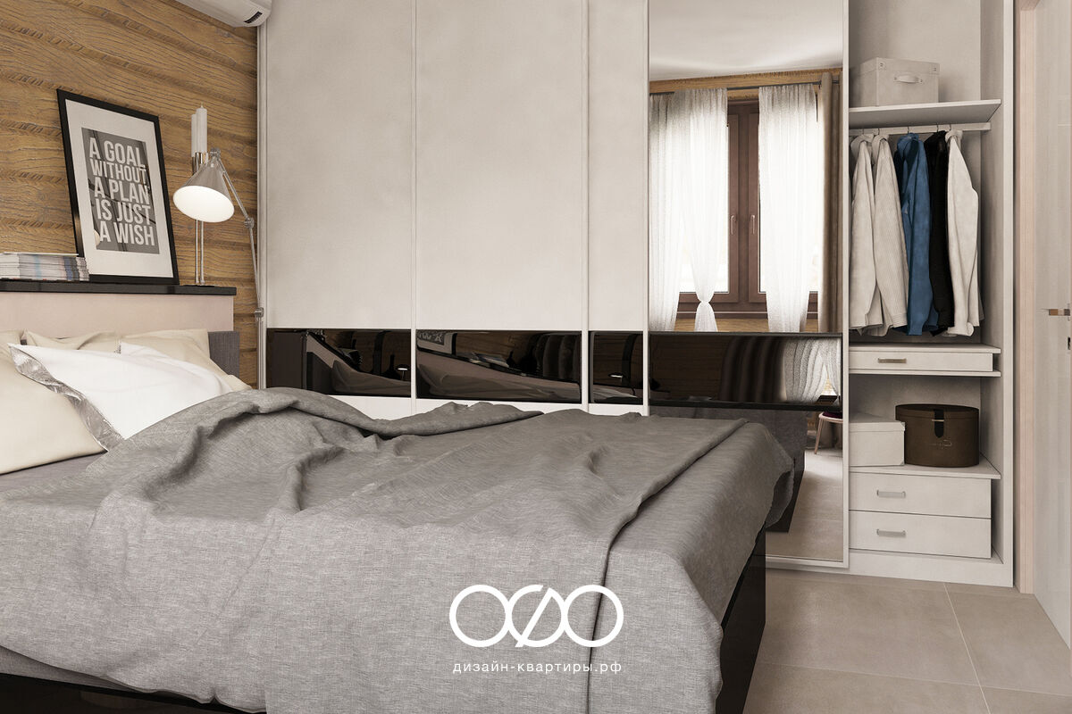 Современная спальня 12 кв м