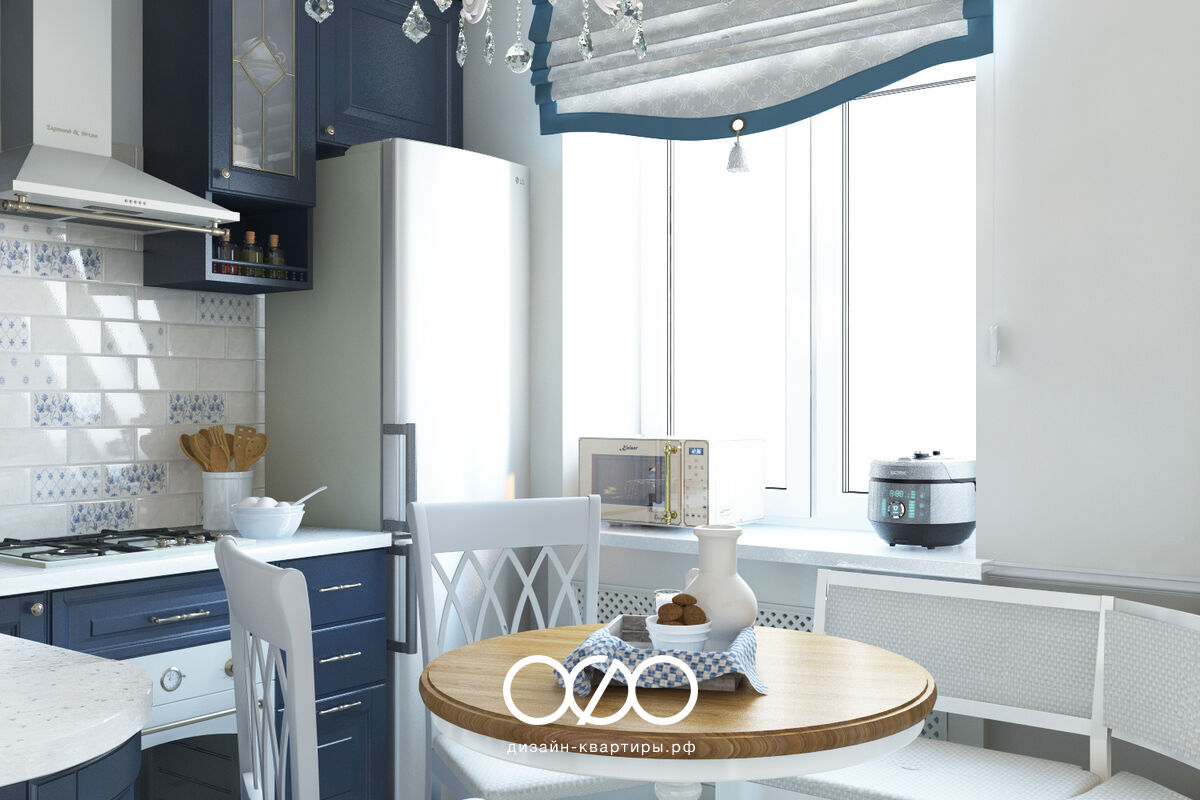 Дизайн кухни в стиле неоклассика для квартиры