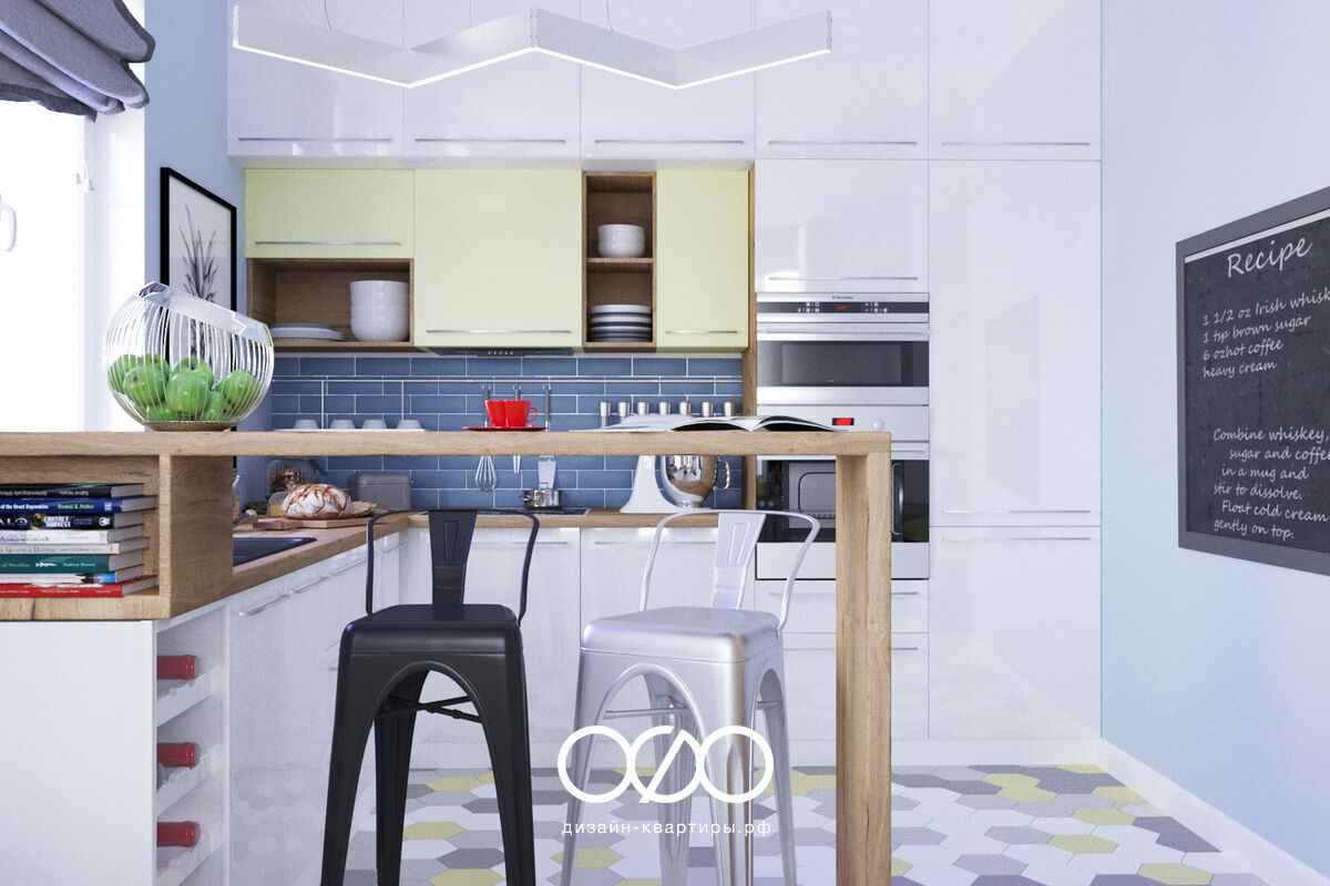 Кухня с барной стойкой