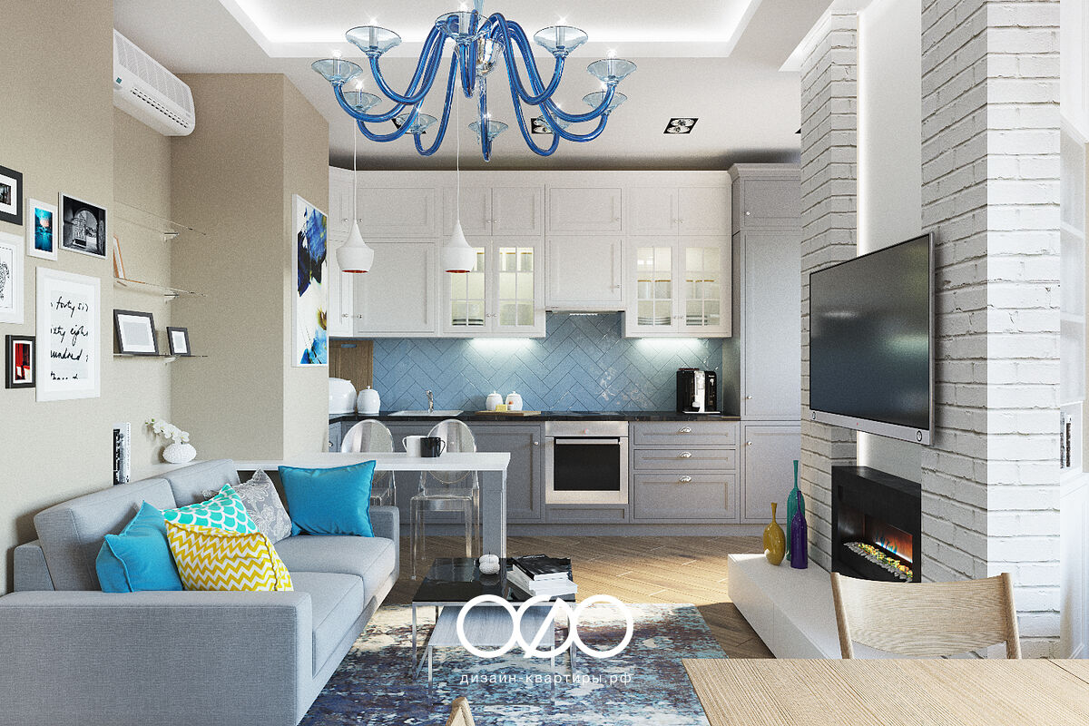 Дизайн-проект уютной однушки из московской новостройки площадью 49 м2 в ЖК Белый парк