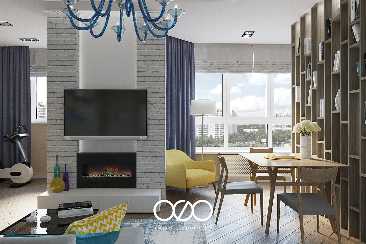 Дизайн-проект уютной однушки из московской новостройки площадью 49 м2 в ЖК Белый парк