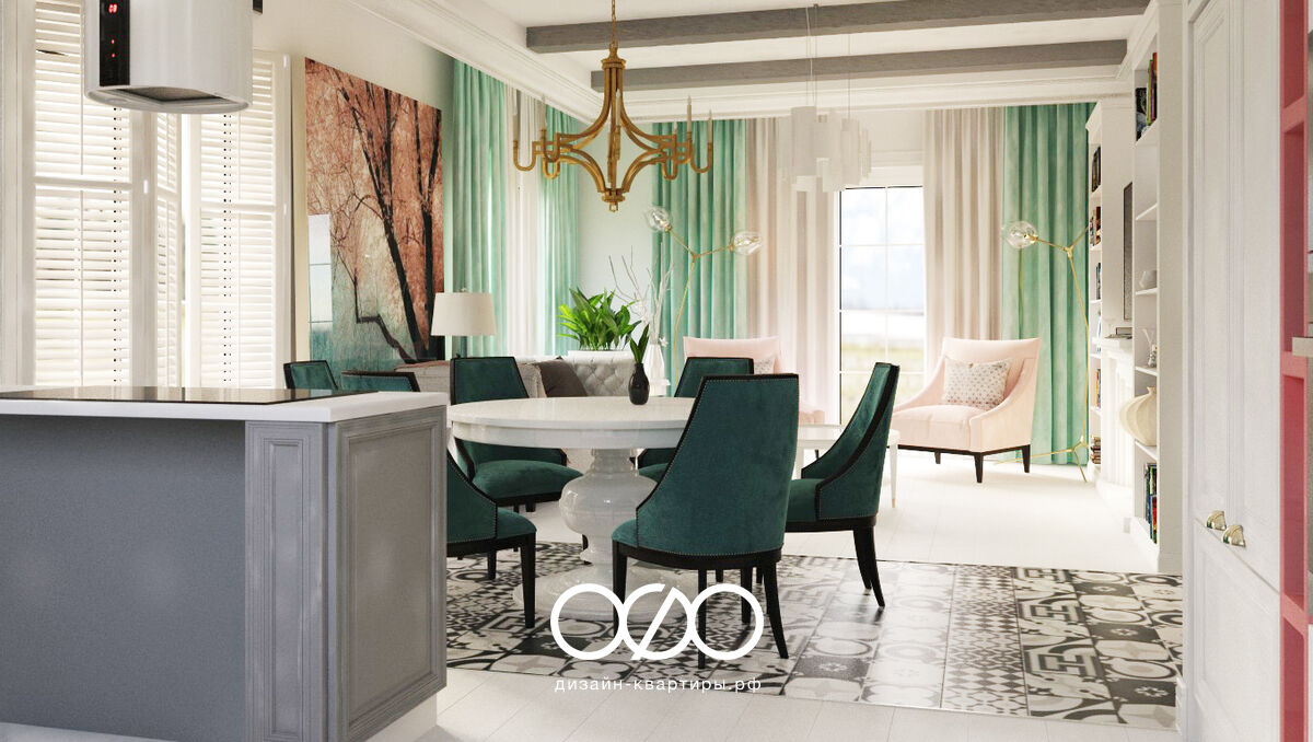 Дизайн-проект загородного дома 200 м2 в неоклассическом стиле в ЖК Ирининское Лайф.