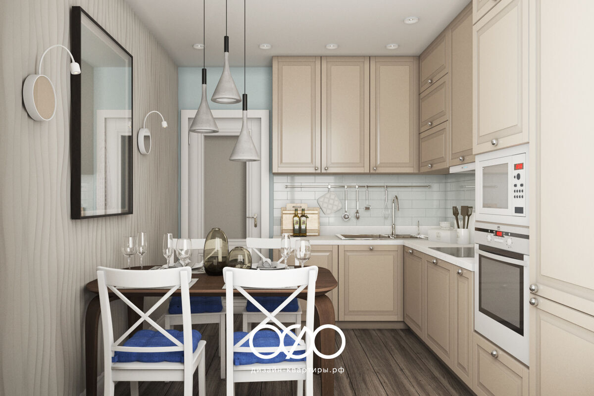 Дизайн-проект двухкомнатной квартиры в современном стиле в ЖК Бутовские аллеи в Москве