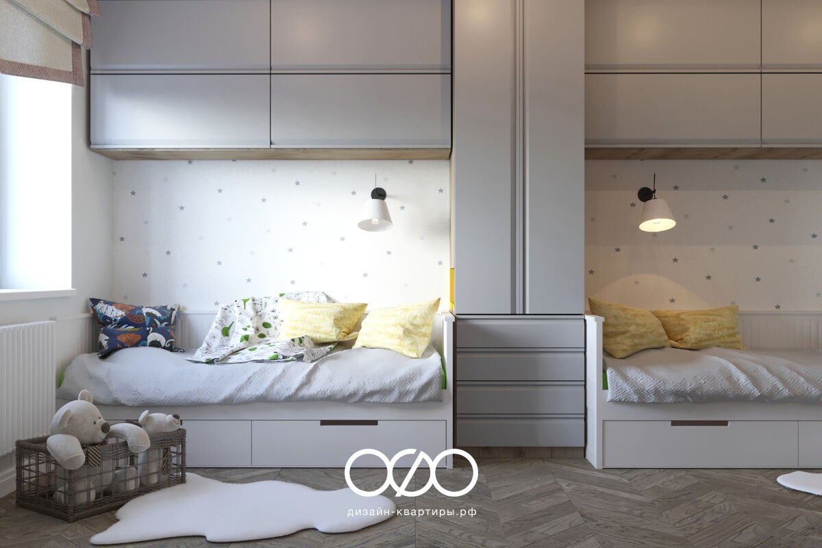 Дизайн-проект московской 3-комнатной квартиры в современном стиле на ул. Краснобогатырская у метро Преображенская площадь