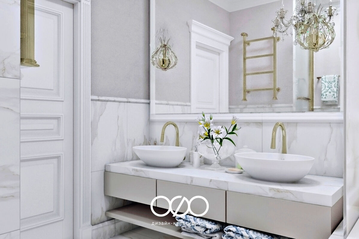 Дизайн-проект 4-комнатной московской квартиры в классическом стиле 