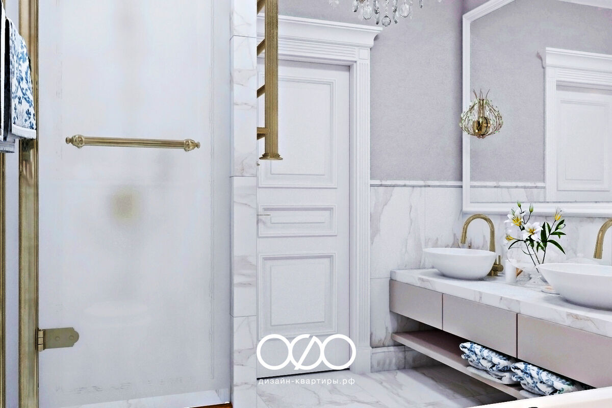 Дизайн-проект 4-комнатной московской квартиры в классическом стиле 