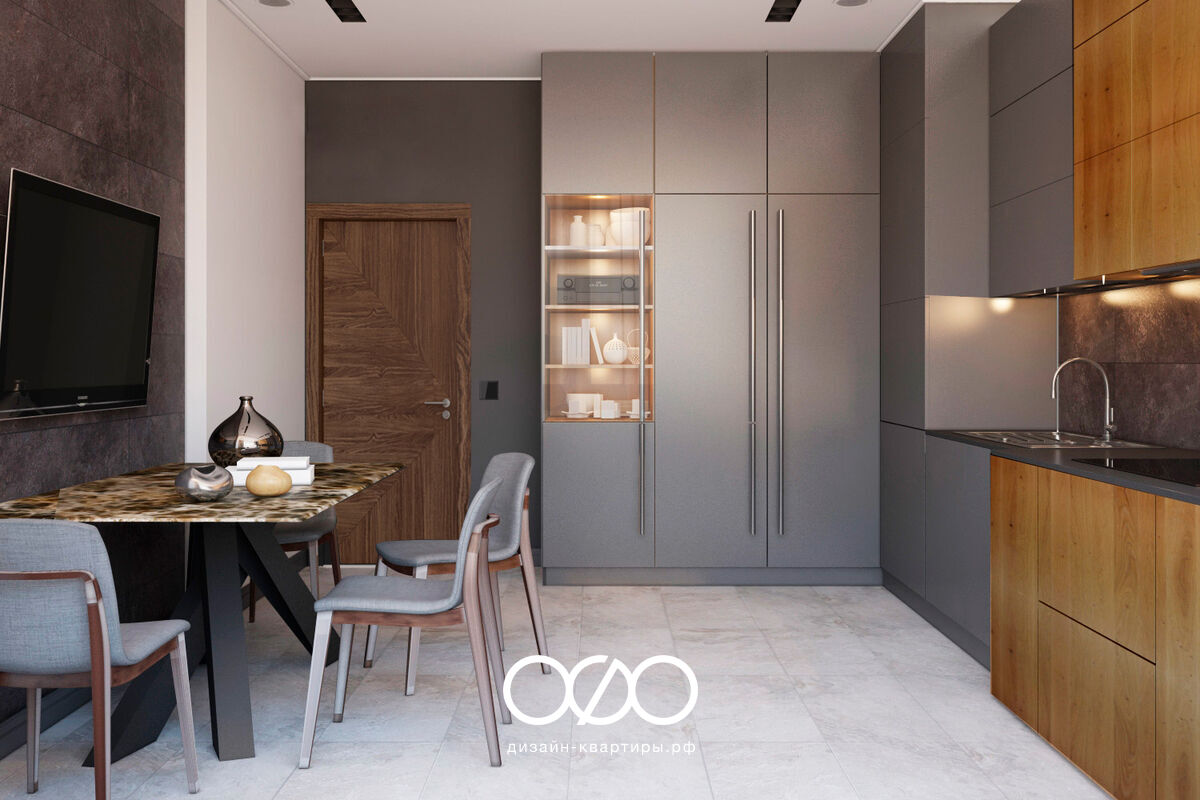 Дизайн-проект 2-комнатной квартиры площадью 80 м2 в современном стиле в ЖК Наследие