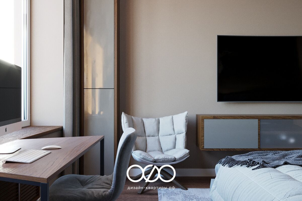 Дизайн-проект 2-комнатной квартиры площадью 80 м2 в современном стиле в ЖК Наследие