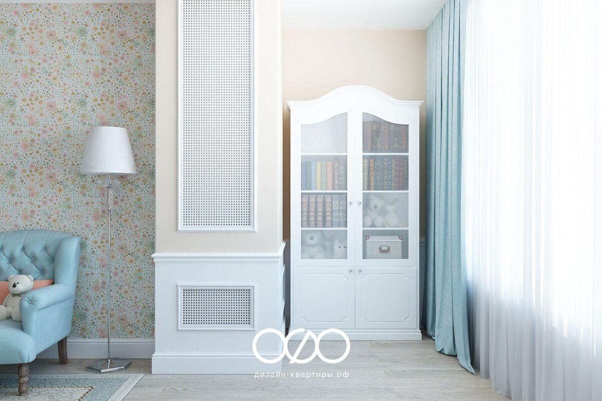 Дизайн-проект московской 4-комнатной квартиры в  стиле современная классика 