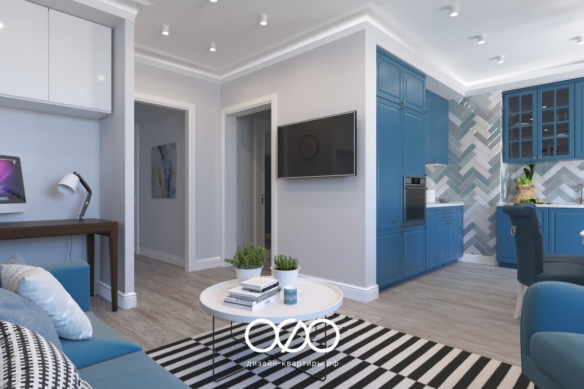 Дизайн-проект 3-комнатной квартиры в  стиле неоклассика в ЖК Опалиха ОЗ