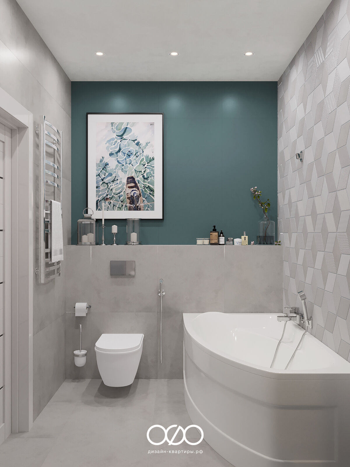 Дизайн-проект 3-комнатной квартиры в пастельных тонах в ЖК 1147 в г. Москве