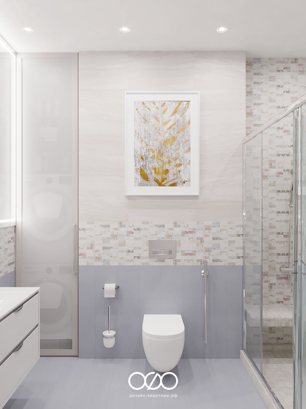 Дизайн-проект 3-комнатной квартиры в пастельных тонах в ЖК 1147 в г. Москве