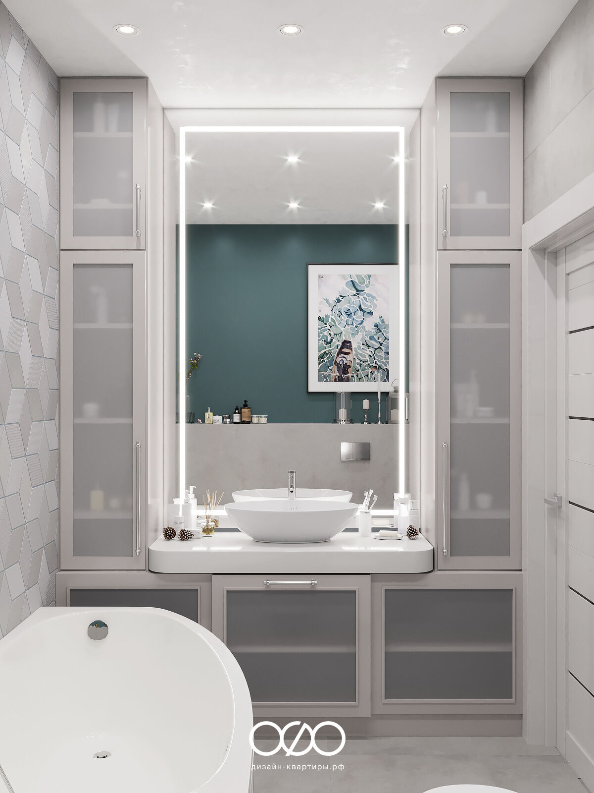 Дизайн-проект 3-комнатной квартиры в пастельных тонах в ЖК 1147 в г. Москве