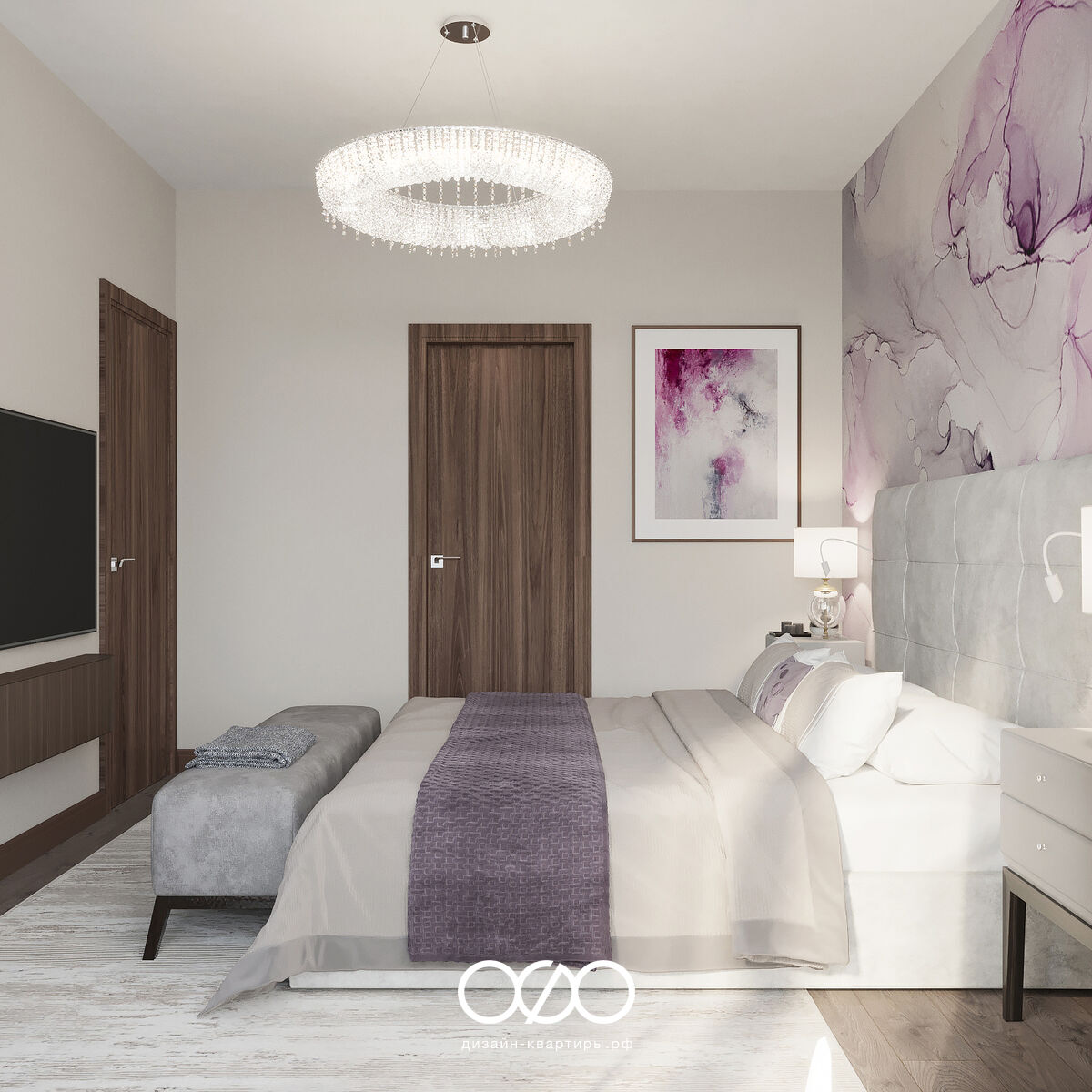 Современная спальня 12 кв м