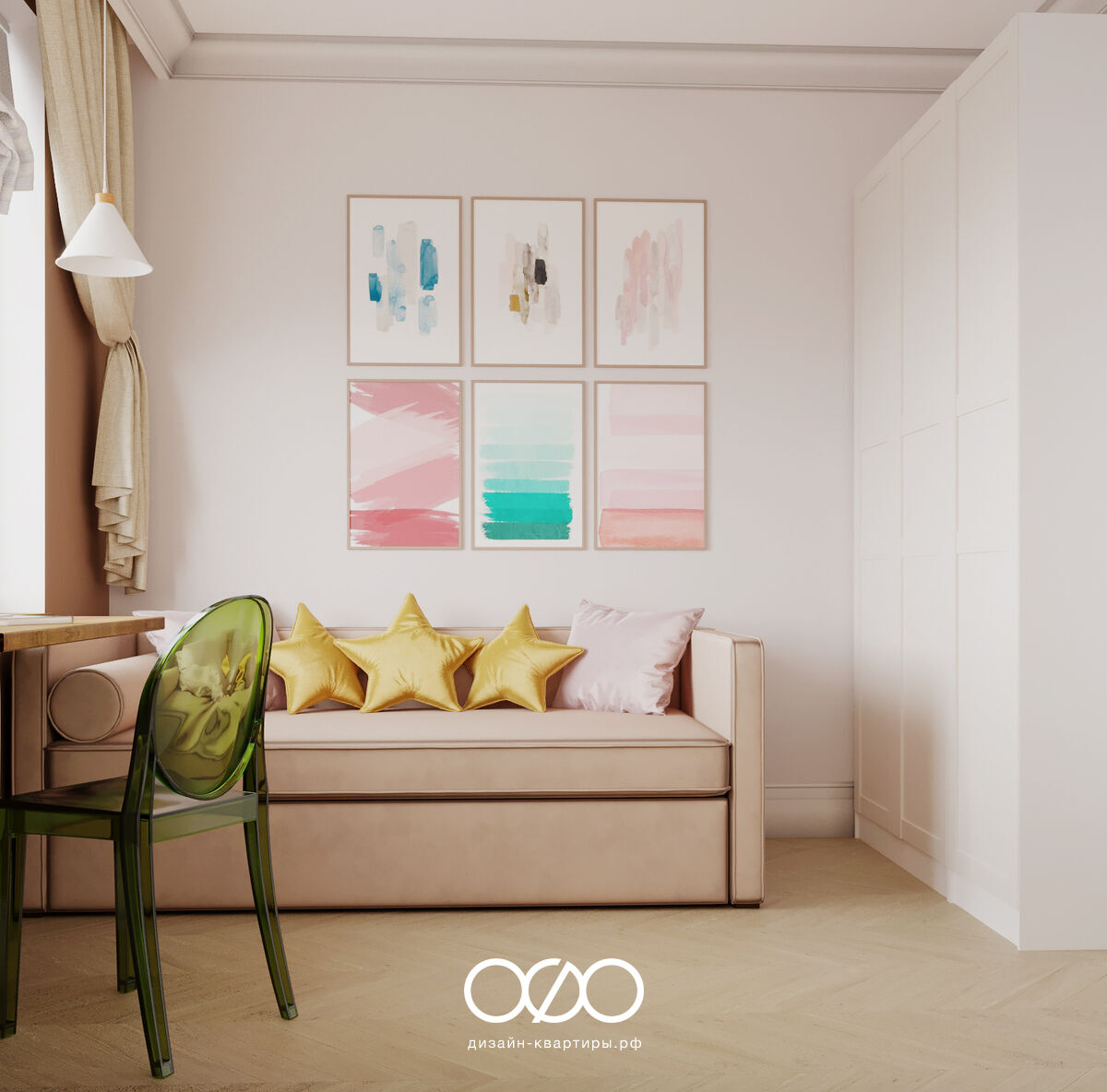 Дизайн-проект московской 2-комнатной квартиры в современном стиле в ЖК Атмосфера