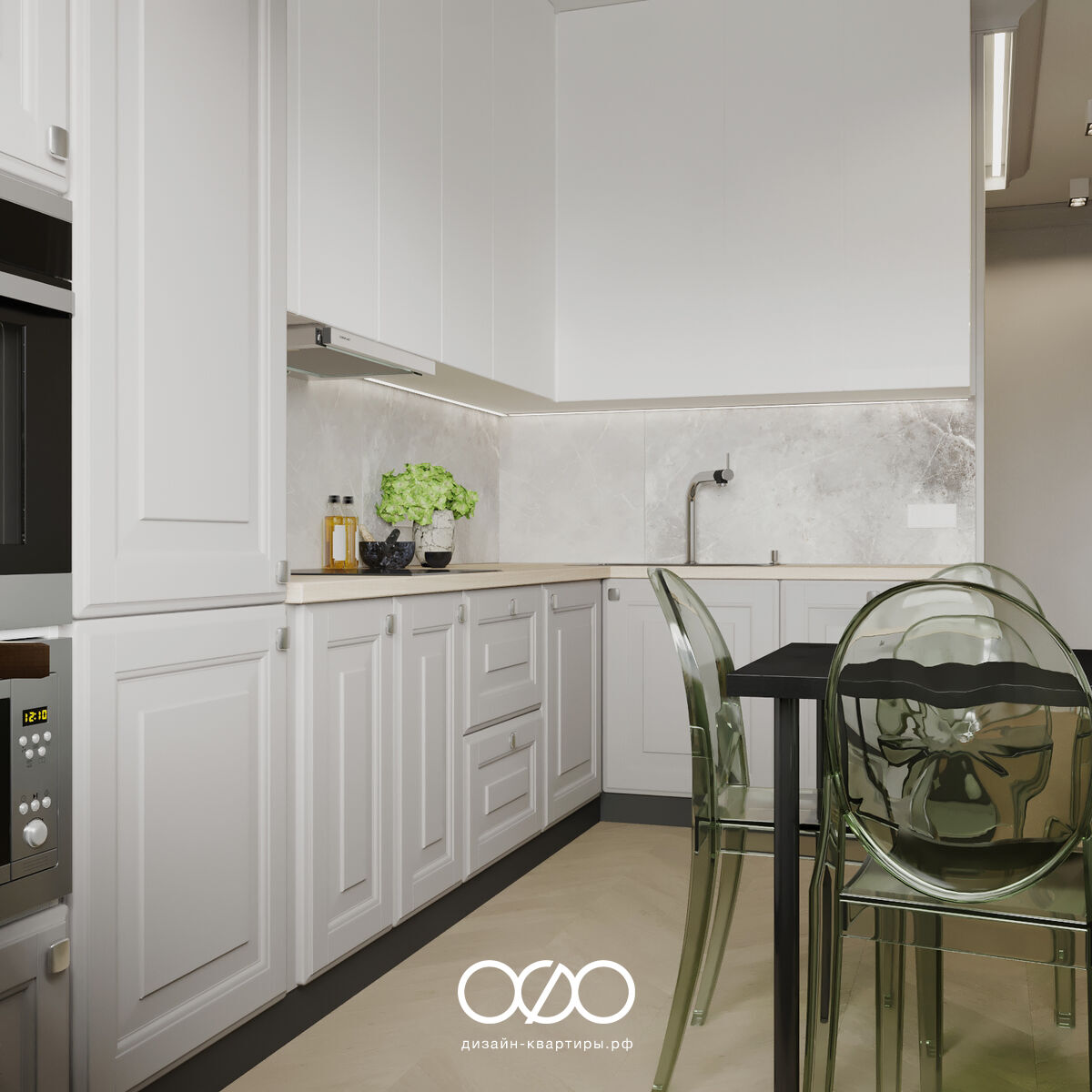 Дизайн-проект московской 2-комнатной квартиры в современном стиле в ЖК Атмосфера