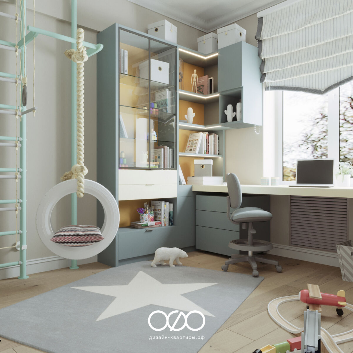 Дизайн-проект московской 4-комнатной квартиры в стиле неоклассика в ЖК Белорусская