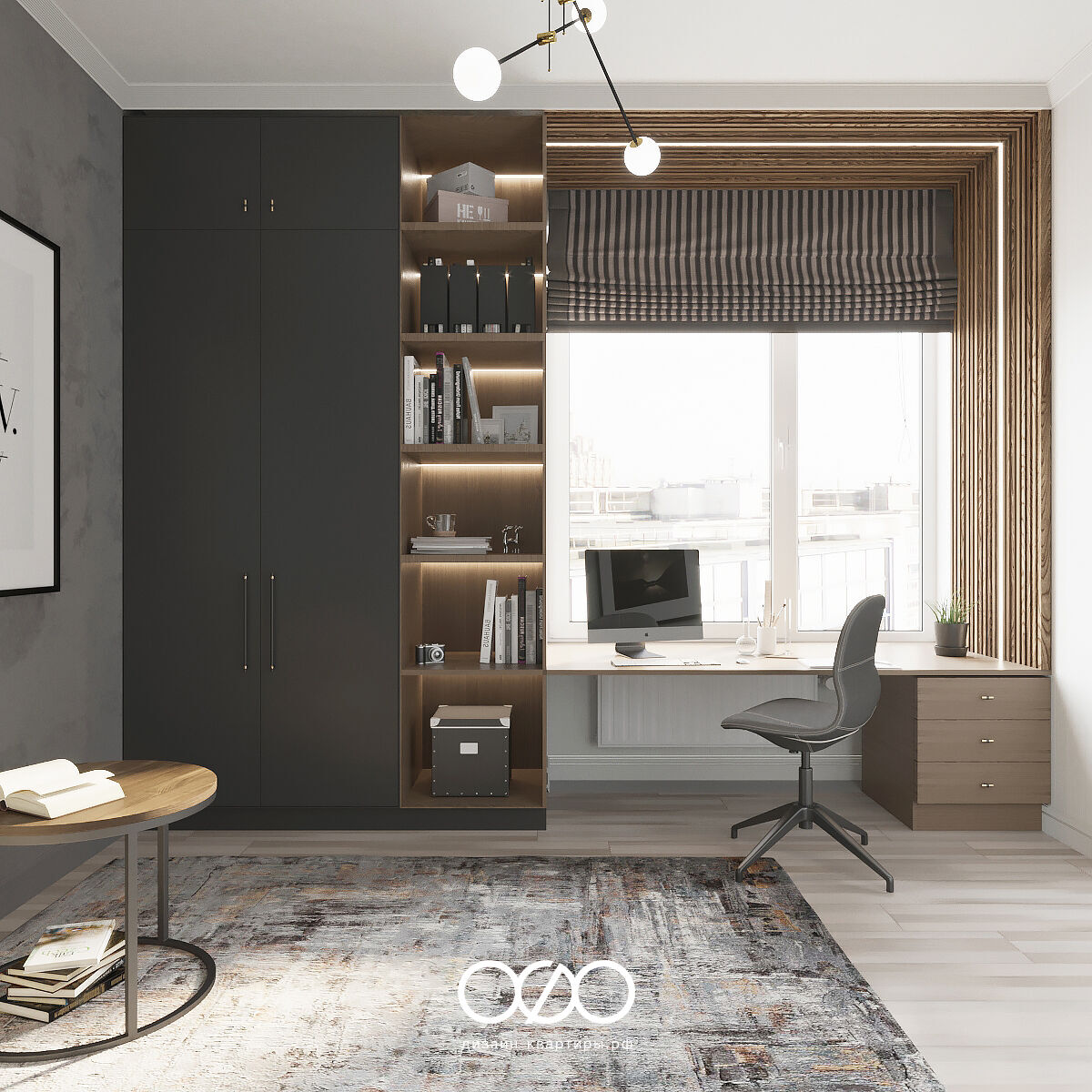 Дизайн-проект московской 4-комнатной квартиры в современном стиле ЖК 