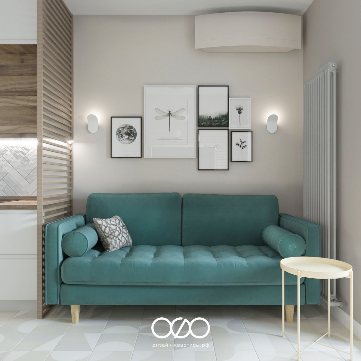 Дизайн-проект московской 2-комнатной квартиры в современном стиле в ЖК Летний сад