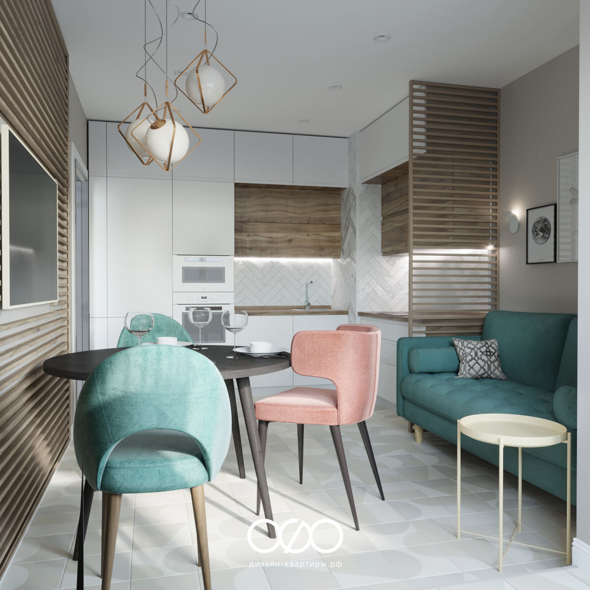 Дизайн-проект московской 2-комнатной квартиры в современном стиле в ЖК Летний сад