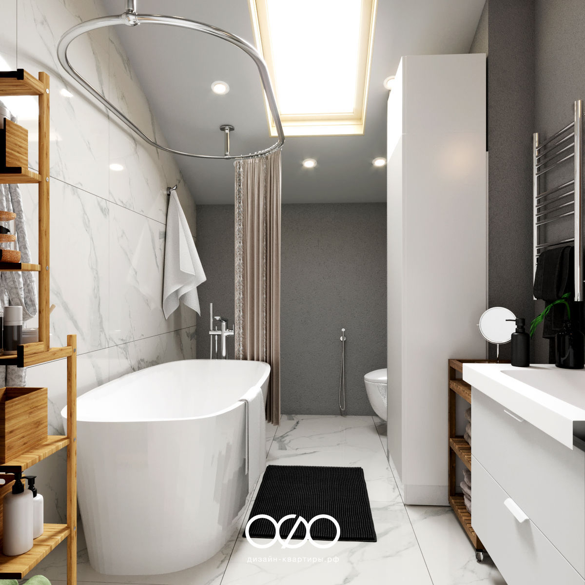 Дизайн санузла в скандинавском стиле — простота и комфорт