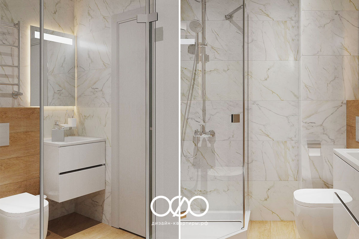 Дизайн-проект московской 1-комнатной квартиры в современном стиле