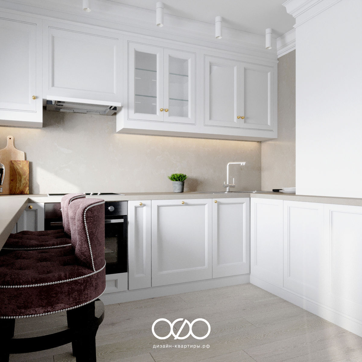 Кухня с барной стойкой