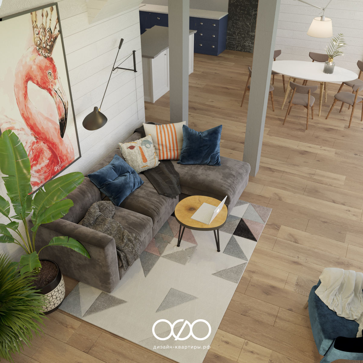 Дизайн кухни-гостиной в скандинавском стиле — комфорт и простота