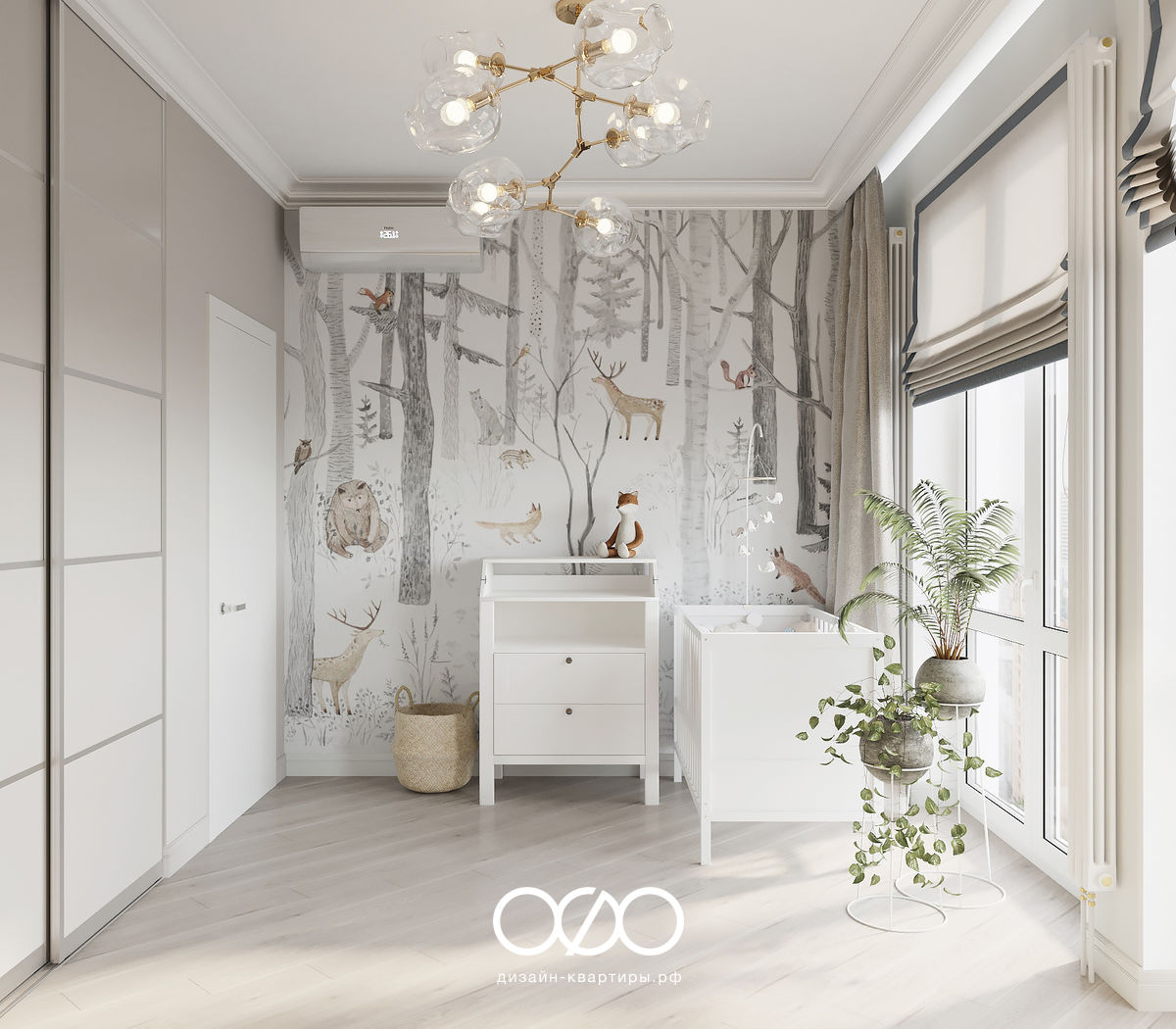 Дизайн-проект 3-комнатной квартиры в современном стиле в ЖК Хорошёвский