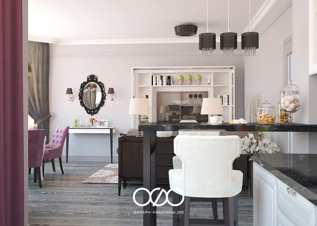 Кухня с барной стойкой