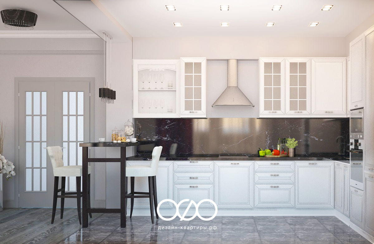 Кухня с барной стойкой