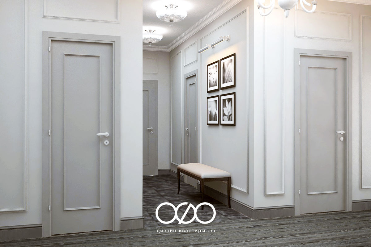 Дизайн-проект московской 4-комнатной квартиры в стиле неоклассика