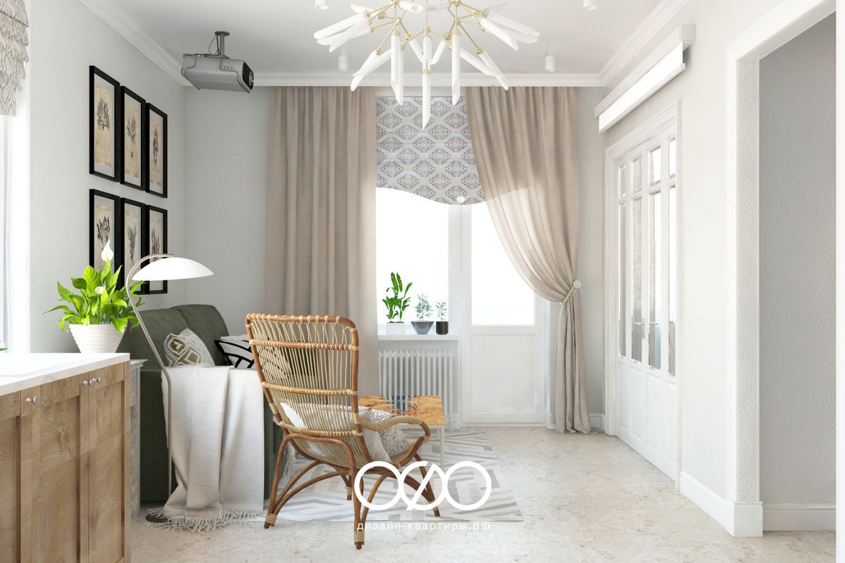 Дизайн-проект двухкомнатной квартиры в г. Химки