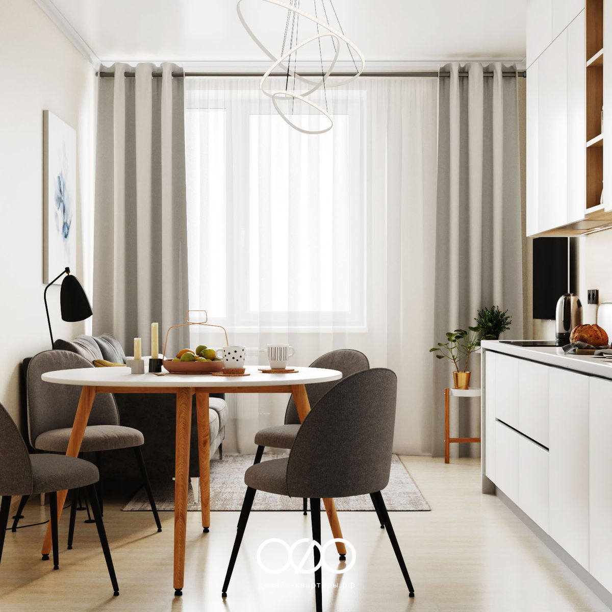 Дизайн-проект квартиры с ремонтом от застройщика в ЖК 