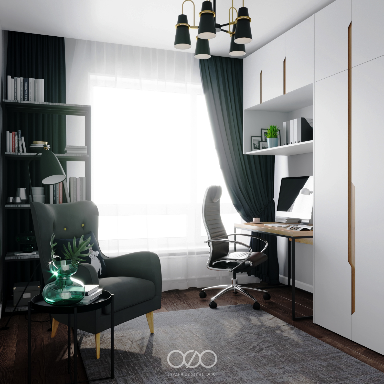 Дизайн-проект московской 3-комнатной квартиры в современном стиле в ЖК Green Park