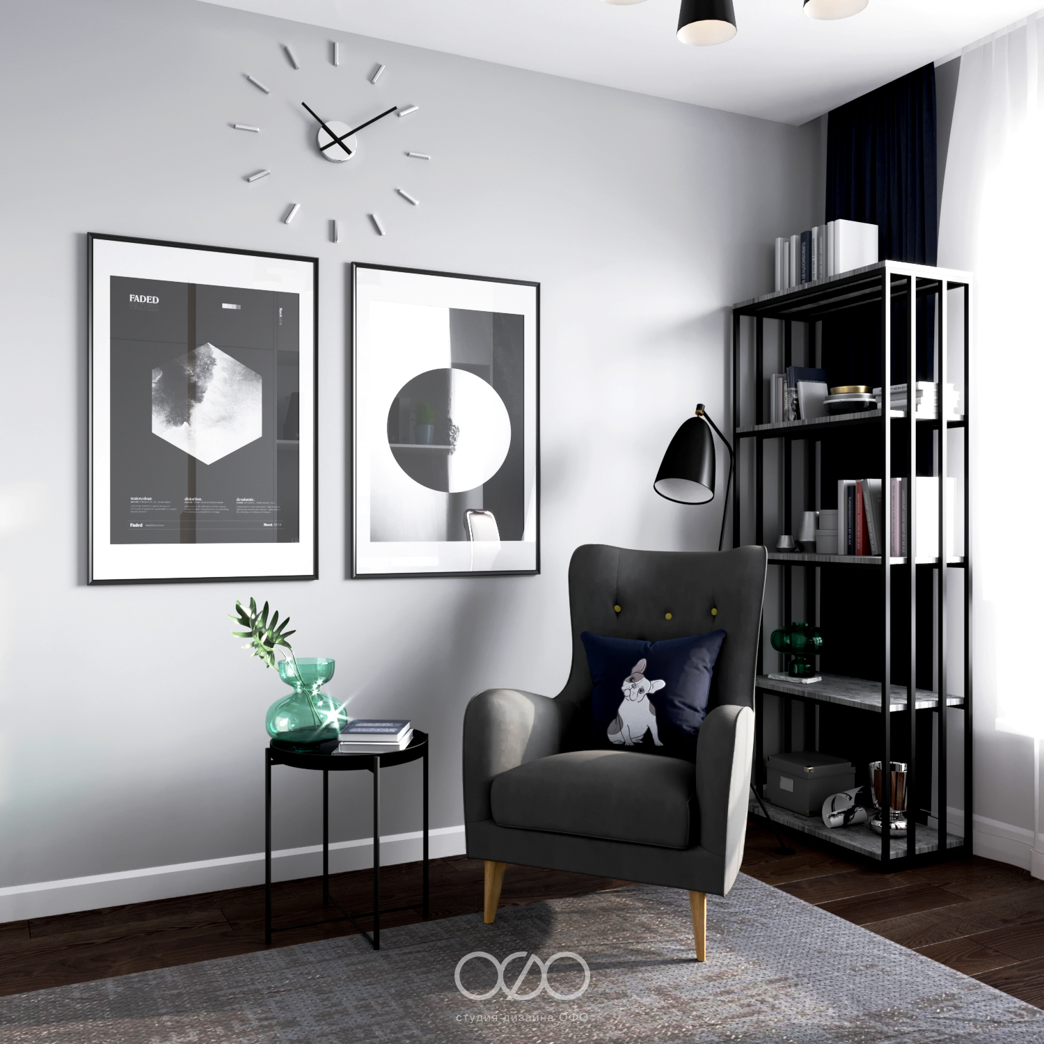 Дизайн-проект московской 3-комнатной квартиры в современном стиле в ЖК Green Park