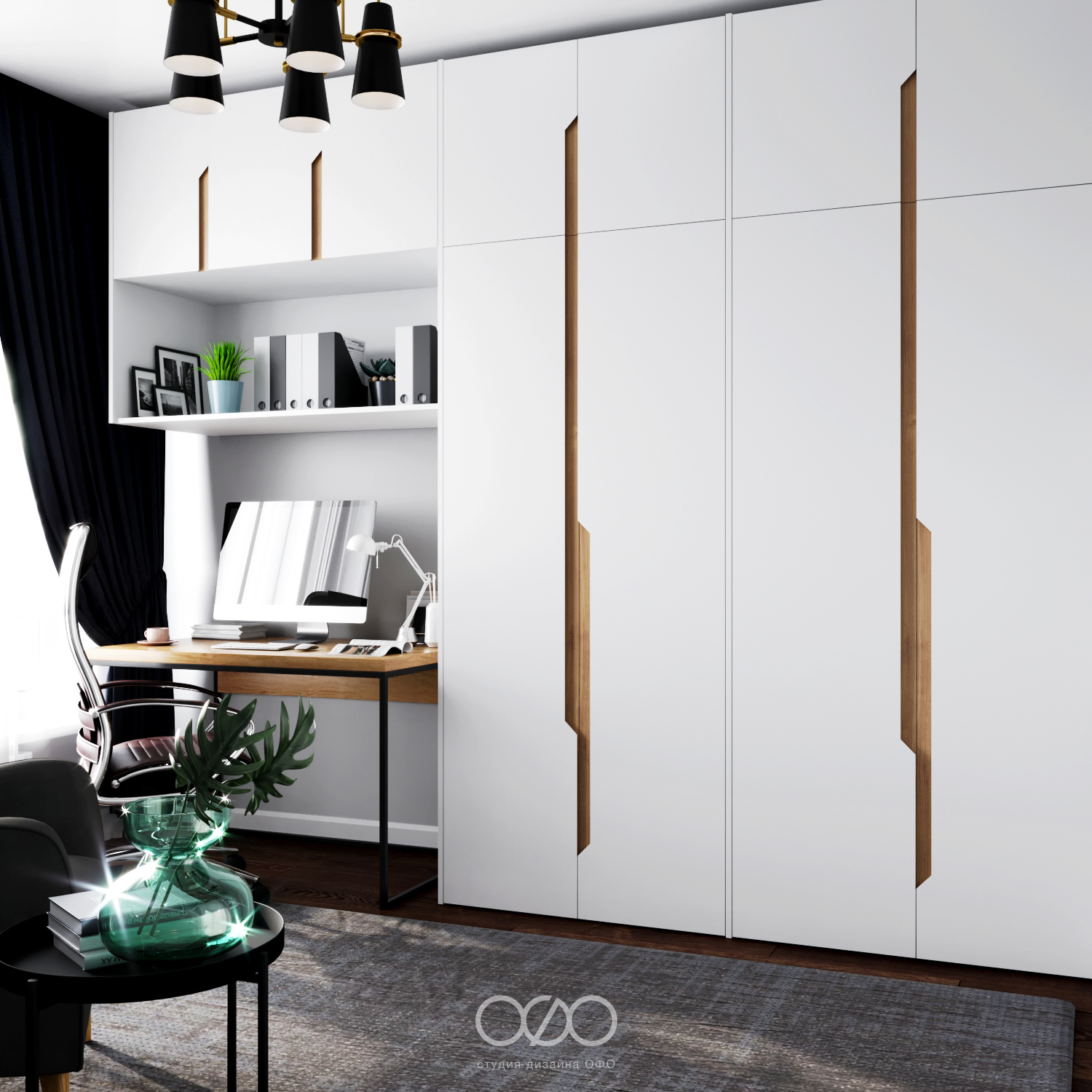 Дизайн-проект московской 3-комнатной квартиры в современном стиле в ЖК Green Park