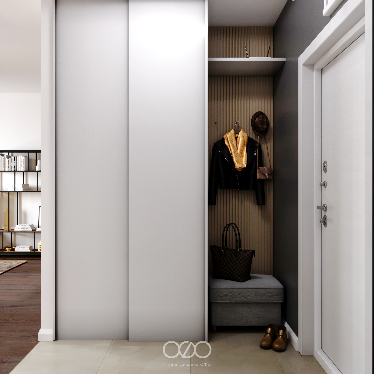 Дизайн-проект московской 3-комнатной квартиры в современном стиле в ЖК Green Park