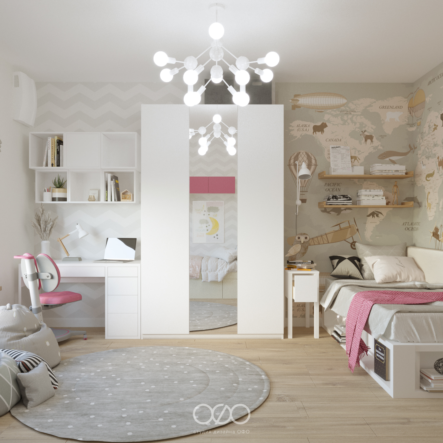 Дизайн детской в скандинавском стиле: комфорт и развитие без перегруза