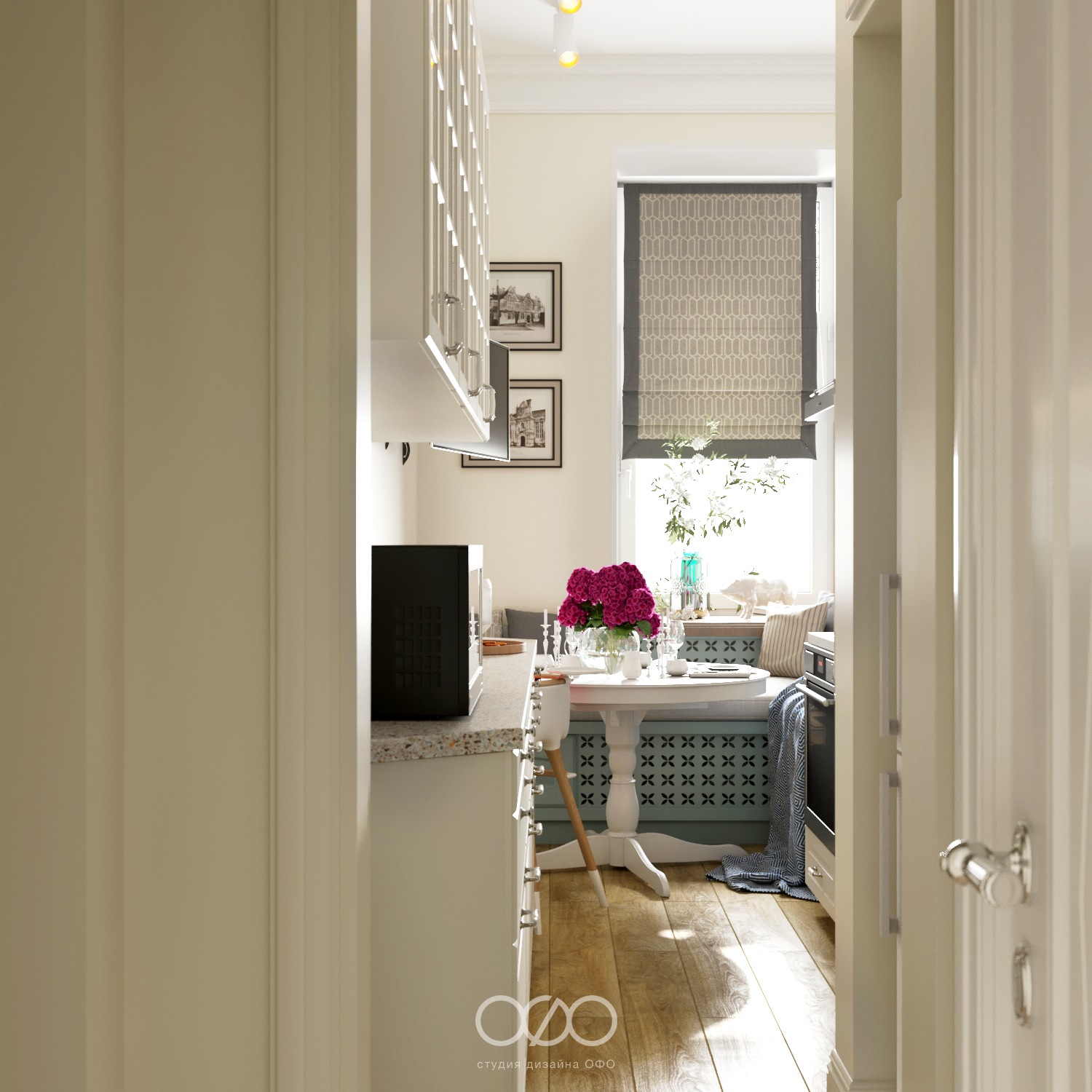 Дизайн кухни в стиле неоклассика для квартиры