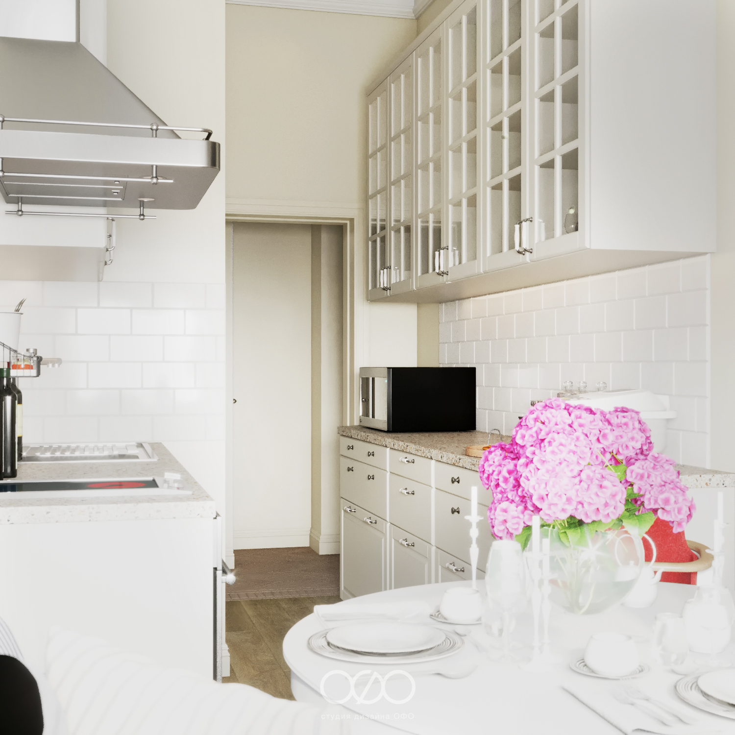 Дизайн кухни в стиле неоклассика для квартиры