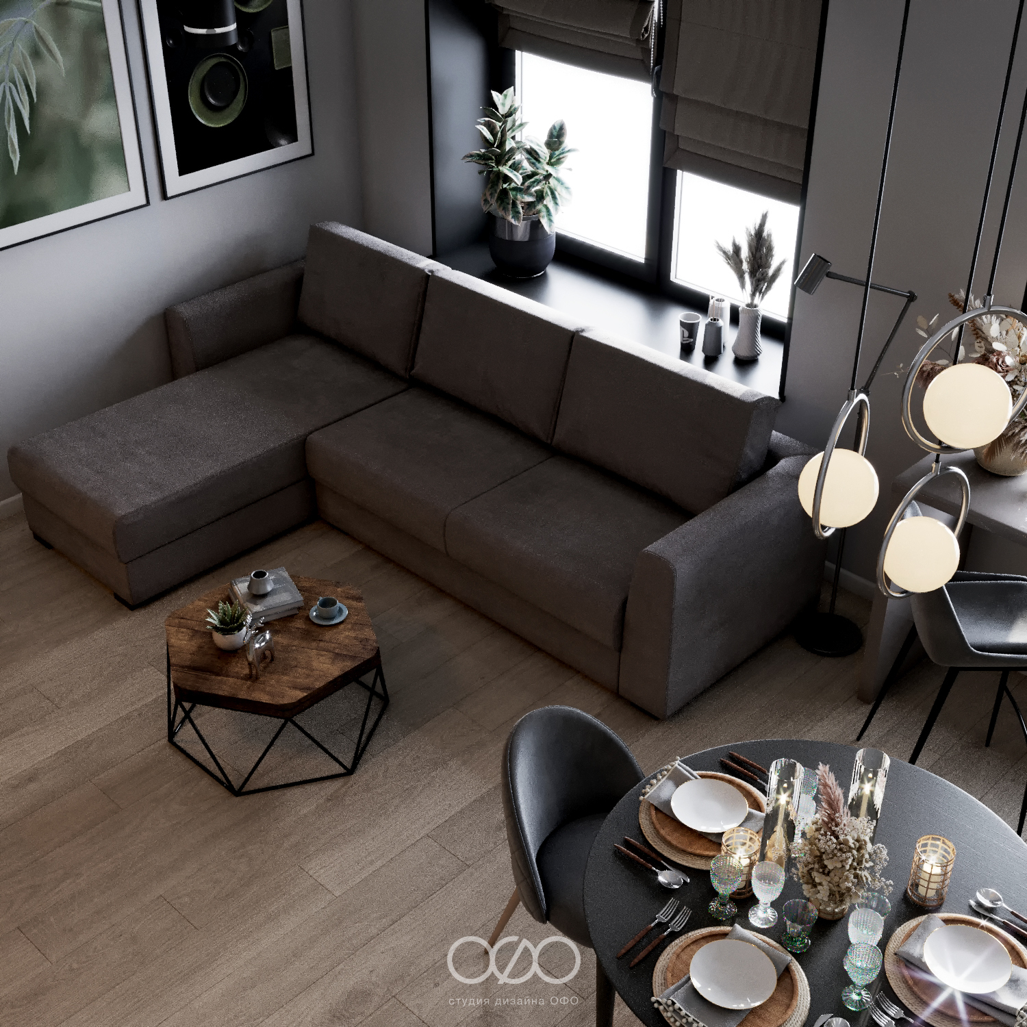 Дизайн-проект 3-комнатной квартиры в современном стиле в ЖК Маяковский