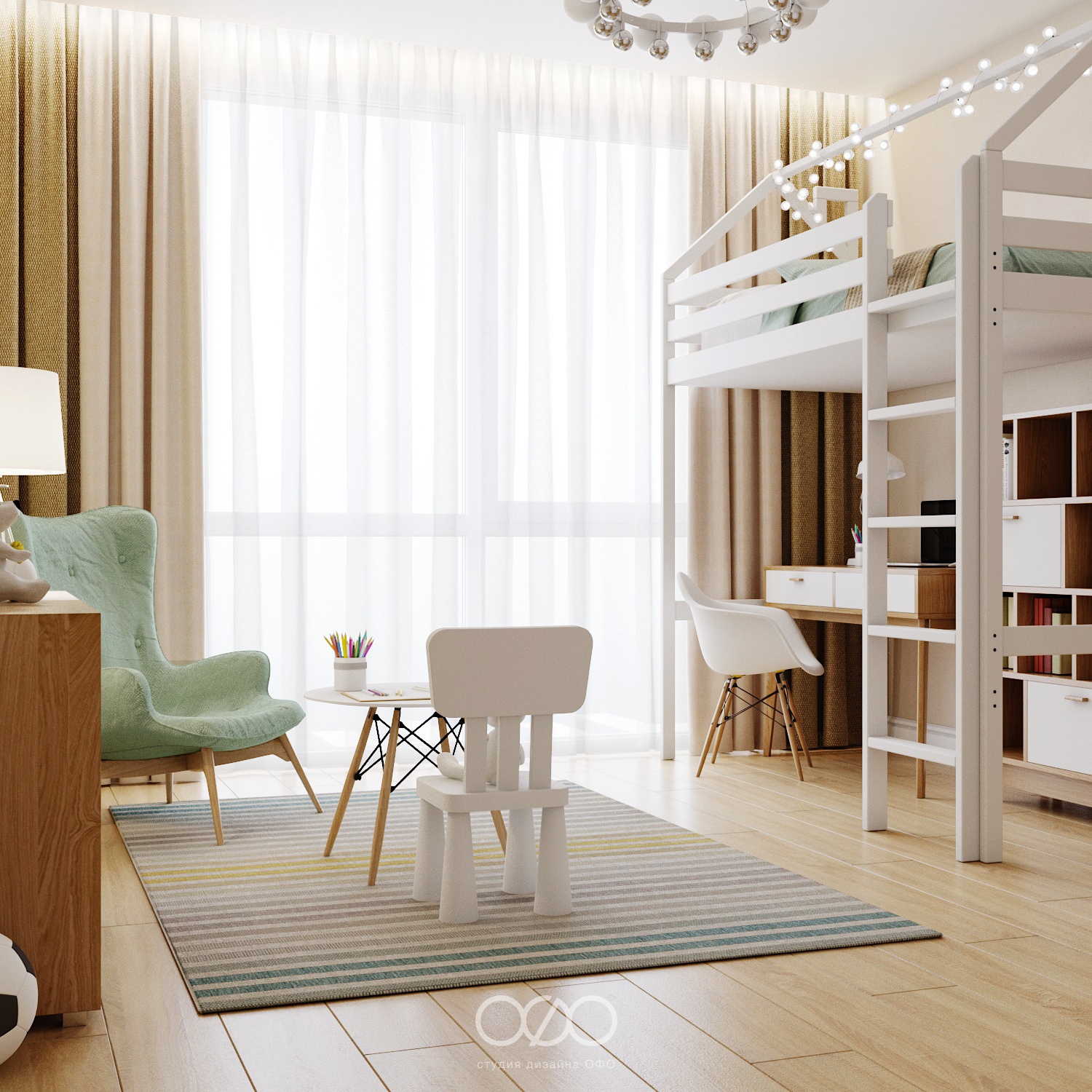 Дизайн детской в скандинавском стиле: комфорт и развитие без перегруза