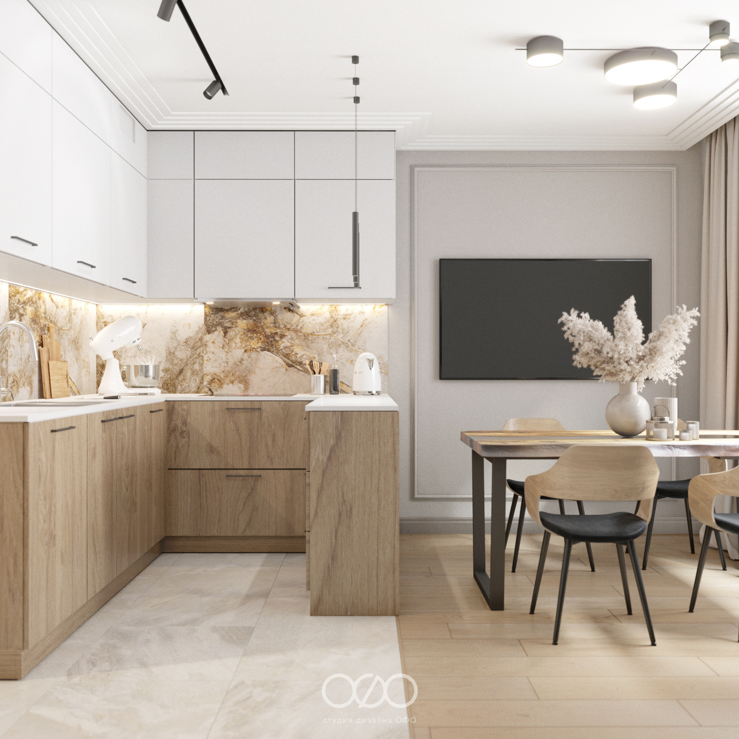 Дизайн-проект 3-комнатной квартиры в современном стиле в ЖК Столичные поляны