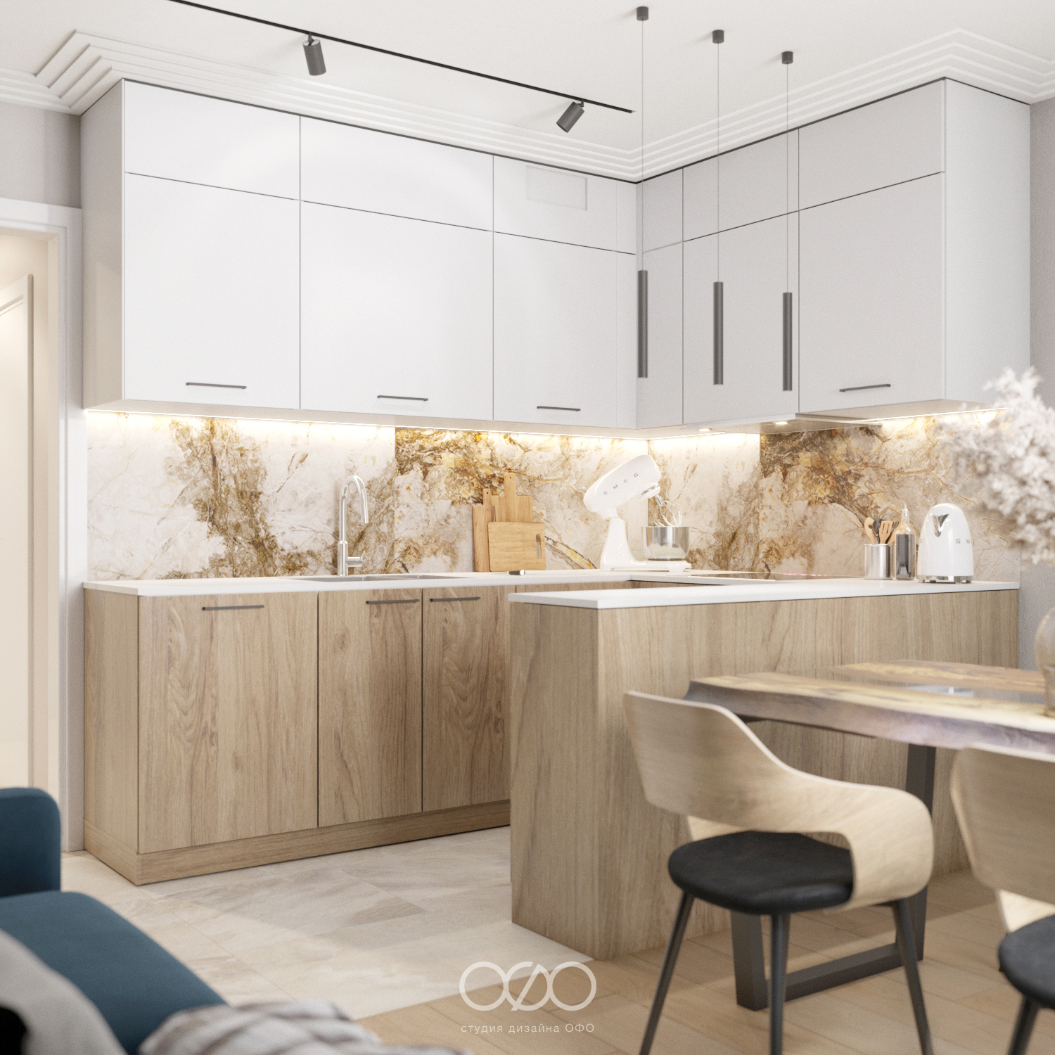 Дизайн-проект 3-комнатной квартиры в современном стиле в ЖК Столичные поляны